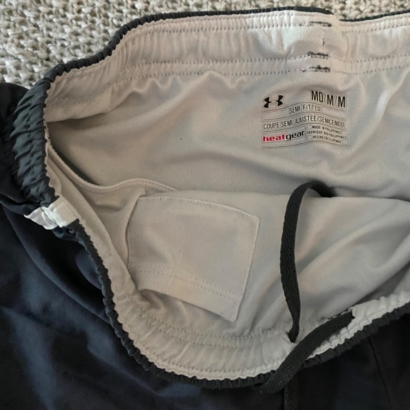 UNDER ARMOUR Grey/White Heatgear Running Shorts(M) - Picture 3 of 6